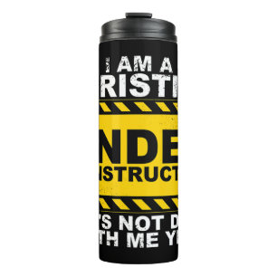 Termo Gracioso cristiano en construcción regalo católico