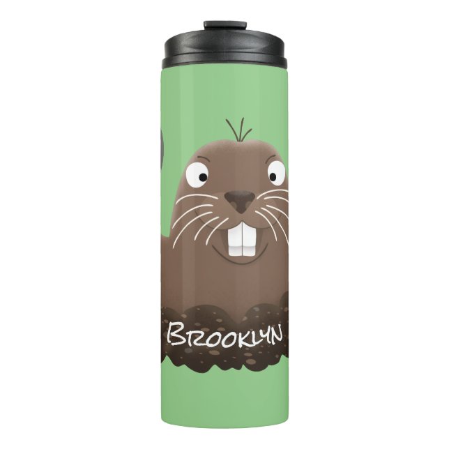 Termo Gracioso gopher digging personalizado ilustracion (Anverso)