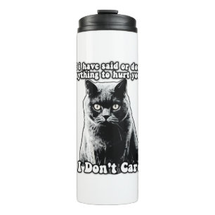 Termo Gracioso meme de gatos gruñón para gatitos y dueño