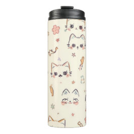 Termo Gracioso patrón de Personalizado Cat Meow