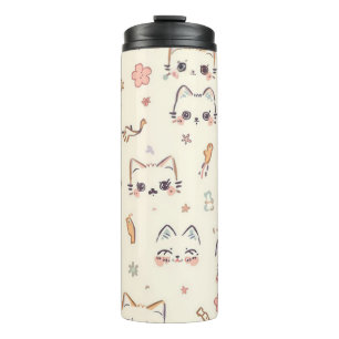 Termo Gracioso patrón de Personalizado Cat Meow