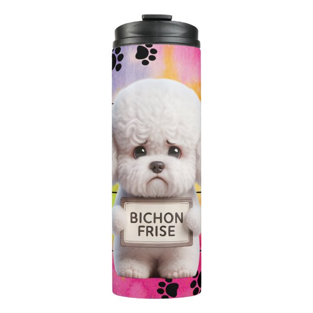 Termo Gracioso perro de Bichon Frise (Anverso)