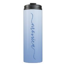 Gradiente azul de aciano claro elegante firma