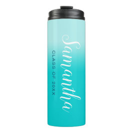 Termo Gradiente de color turquesa pálido a oscuro