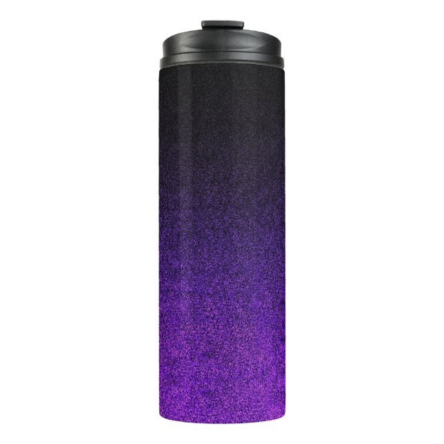 Termo Gradiente de Purpurina morado y negro (Anverso)