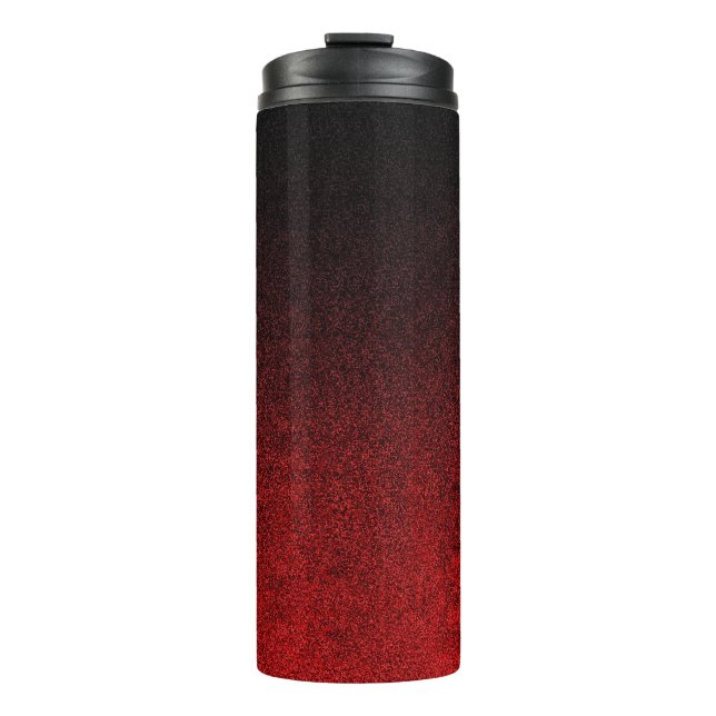 Termo Gradiente de Purpurina rojo y negro (Anverso)