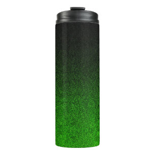 Termo Gradiente de Purpurina verde y negro