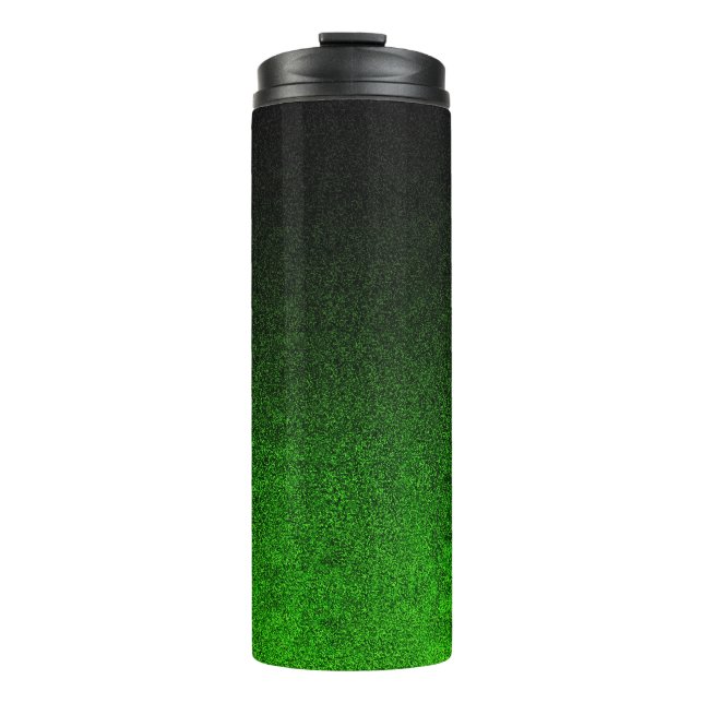 Termo Gradiente de Purpurina verde y negro (Anverso)