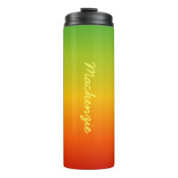 Gradiente Rojo Amarillo Verde Tropical con Tu Nomb
