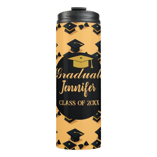 Termo Graduación de escritura moderna y elegante persona (Anverso)