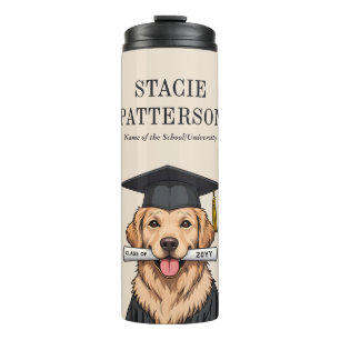 Termo Graduación de personalizado Perro recuperador de o
