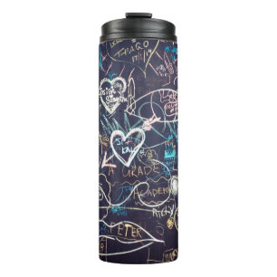Termo Graffiti amor en pizarra