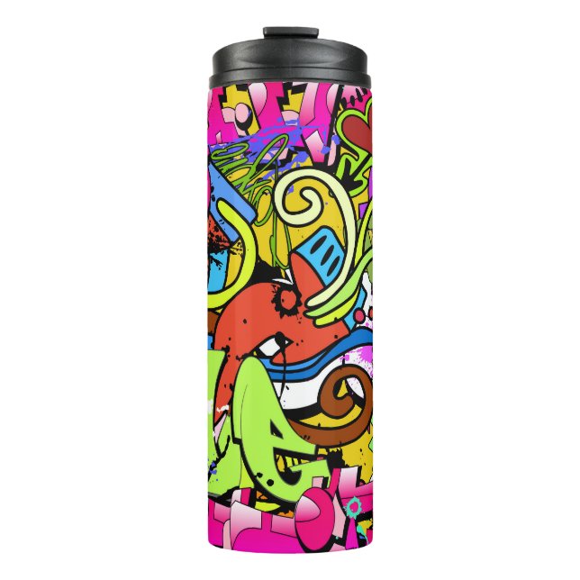 Termo Graffiti Art: fondo estilo Hip-Hop (Anverso)