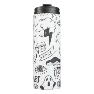 Termo Graffiti lindo: Conjunto de arte Doodle.