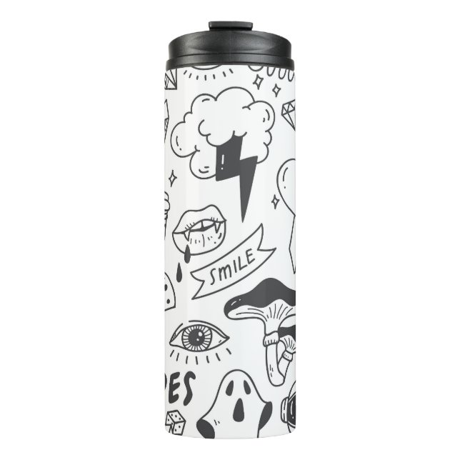 Termo Graffiti lindo: Conjunto de arte Doodle. (Anverso)