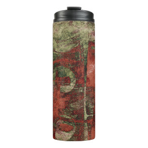 Termo Graffiti pintado Grunge Otoño Resto Verde Rojo