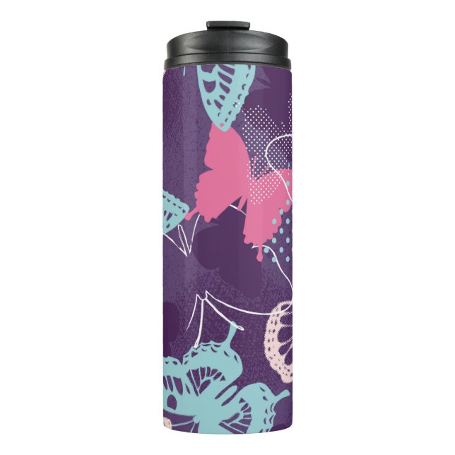 Termo Graffiti pixelado mariposas en color bonito p (Anverso)