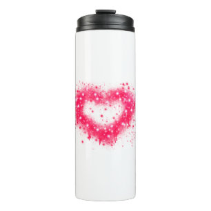 Termo Graffiti spray pinta corazón brillante rosa