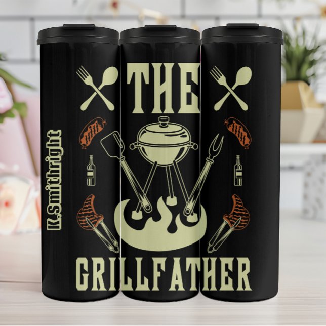Termo Gráfica divertida parrilla de Grillfather (Subido por el creador)