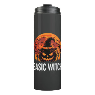 Termo Gráfico Básico de Bruja Calabaza Luna de Halloween