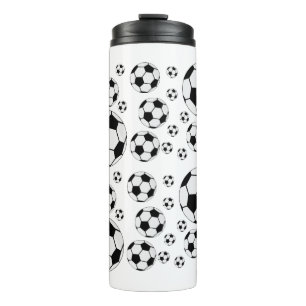 Termo Gráfico clásico de balón de fútbol para fanáticos