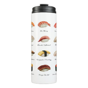 Termo Gráfico de sushi de color de agua