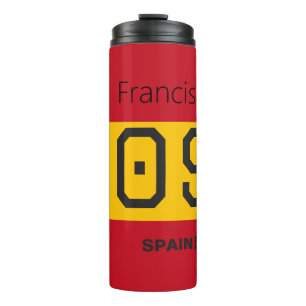Termo Gráfico personalizado de fútbol de España atleta n