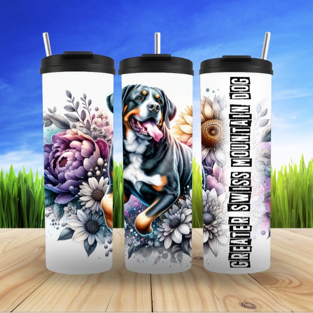 Termo Gran florecimiento de perro de montaña suizo (Subido por el creador)