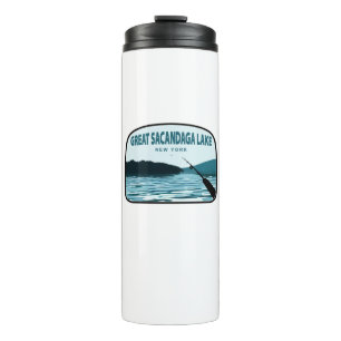 Termo Gran Lago Sacandaga Nueva York Caña de Pescar