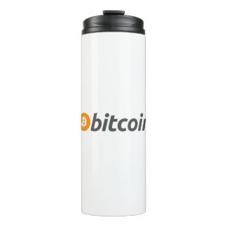 Termo Gran logotipo de Bitcoin con símbolo de Bitcoin na