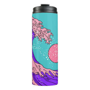 Termo Gran ola en estilo de arte pop de vaporwave. Ver e