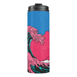 Termo Gran ola en estilo de arte pop de vaporwave. Ver e
