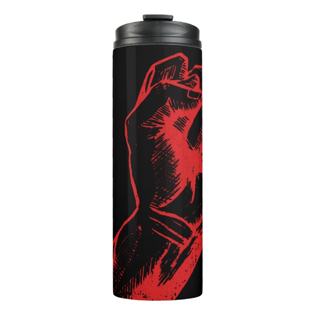 Termo Gran Puño Levantado Defiante Rojo (Anverso)