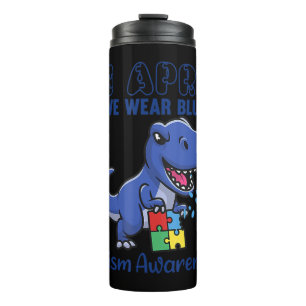 Termo Gran T-Rex En Abril Usamos Conciencia Del Autismo 