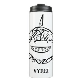 Termo Gran tiburón blanco y negro tribal