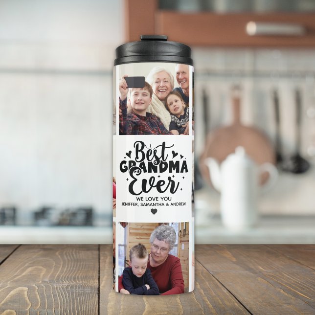 Termo Grandma Photo | Best Grandma Ever Custom Gift (Subido por el creador)