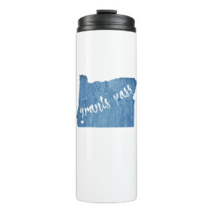 Termo Granjas pasan grano de madera de Oregón