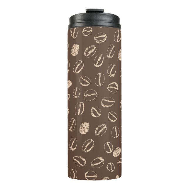 Termo Granos de café: Personalizado Doodle Vintage (Anverso)