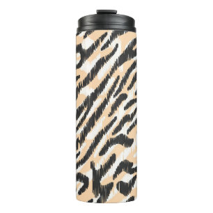 Termo Grapa de piel de leopardo de cebra vintage sin foc