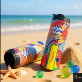 Termo Gray Background Primary Color Abstract Shapes