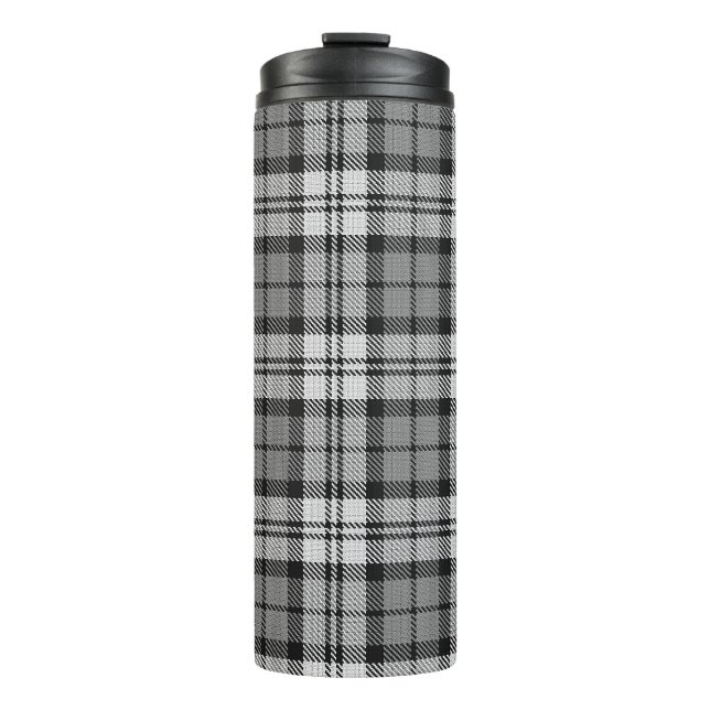 Termo Gray Blackwatch Tartan Plaid Design (Anverso)