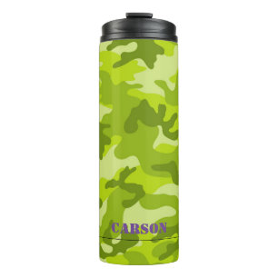 Termo Green Camo Purple Name Sports Mod Thermal Tumbler