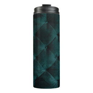 Termo Green de terciopelo: Elegancia textil malaquita