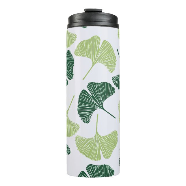 Termo Green Ginkgo Biloba Seamless Pattern (Anverso)