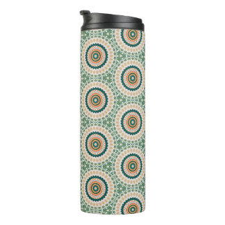 Termo Green Orange And Blue Boho Chic Circle Pattern