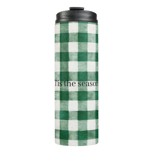 Termo Green Plaid Stripes Christmas (Anverso)