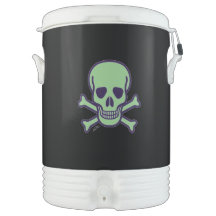 Green Skull negro refrigerador de bebidas Igloo 10