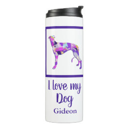 Termo Greyhound Lurcher Cute Perro Silhouette Purple PY&