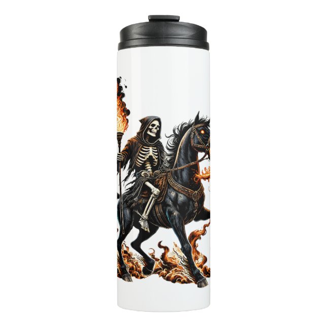Termo Grim Reaper Skeleton Riding Horse Flames (Anverso)