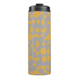 Termo Gris amarillo moderno elegante tribal geométrica